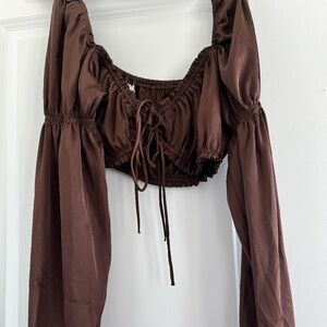 H&M Satin Cropped Top